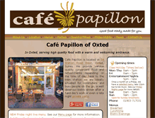 Tablet Screenshot of cafepapillon.co.uk